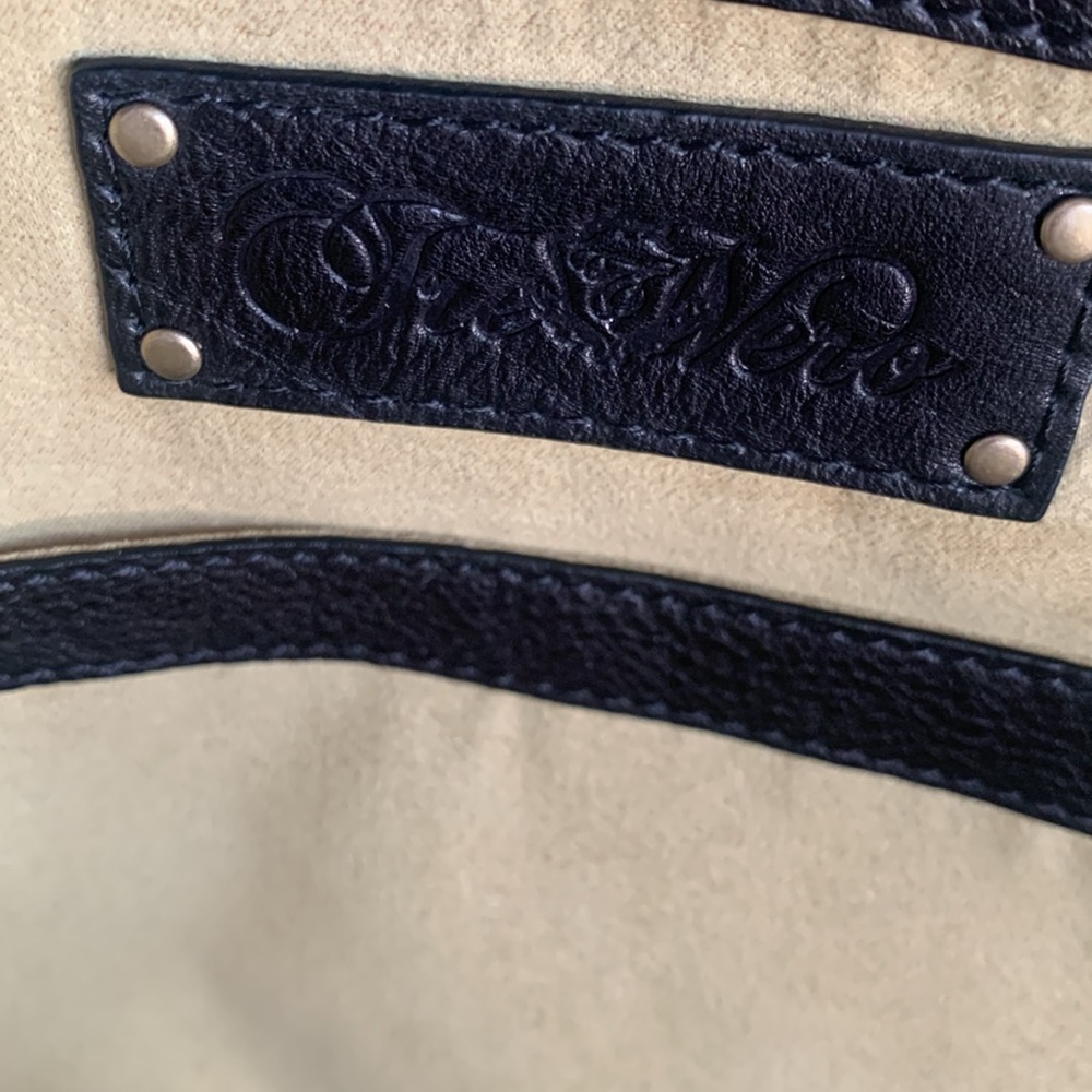 NWT TreVero Woven mesh Black leather and gold hardware Gorgeous handbag !!! - Picture 10 of 12